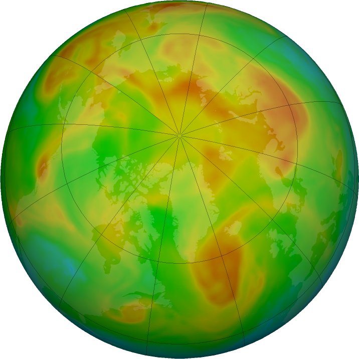 Arctic ozone map for 15 May 2017